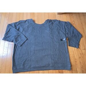 VENUS Womens Sweater Casual‎ 3X Cut Out Back Sparkly Grey